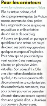 Article Elle La Maison Rousse